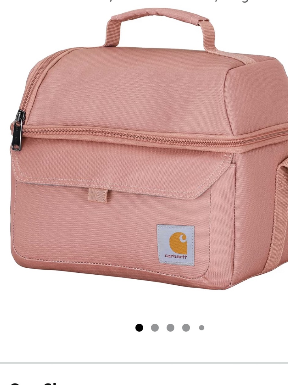 Carhartt Insulated 12-Can Two-Compartment Lunch Cooler in the soft Rose Tint